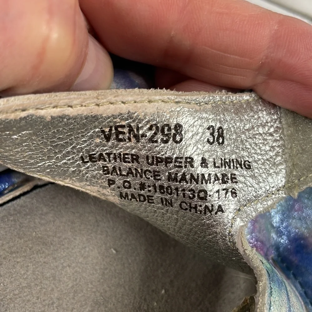 Alegria Venice Impressionista Pastel Watercolor Look Sandals Size 8-8.5